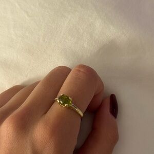 Elegant Green Gemstone Ring
